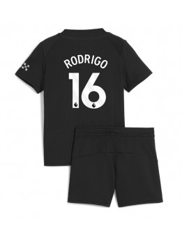 Billige Manchester City Rodri Hernandez #16 Bortedraktsett Barn 2025-26 Kortermet (+ Korte bukser)